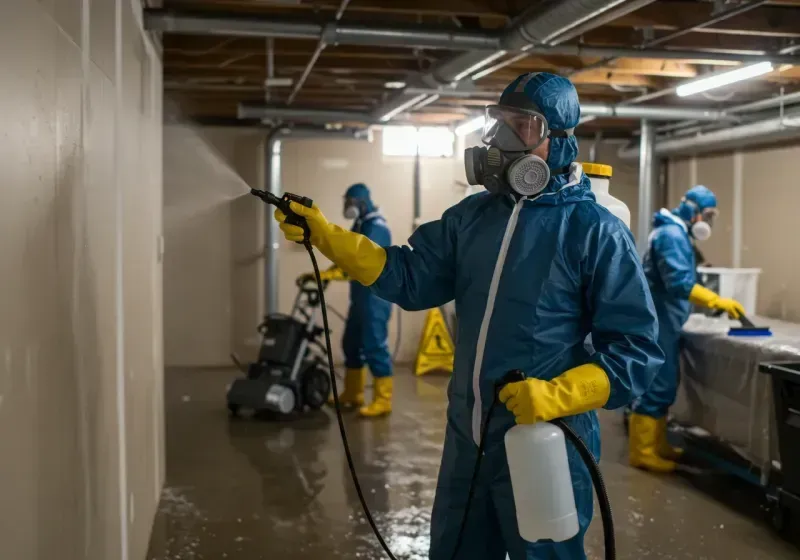 Basement Sanitization and Antimicrobial Treatment process in Abbeville, AL