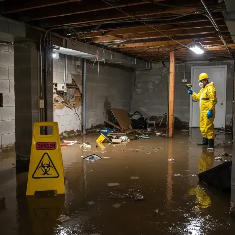 Flooded Basement Electrical Hazard in Abbeville, AL Property